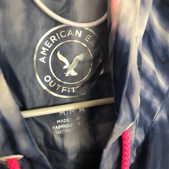 ☀️SALE American Eagle Tie Dye Blue Windbreaker - Picture 3 of 5
